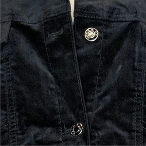 NWT Denim&Co. Black Classy Women's Sz 3X Jacket Velveteen/Corduroy Long Blazer